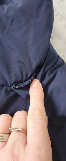 Navy Padded winter coat with Belt size M /12