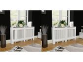 Radiator Covers 2 pcs White MDF 152 cm