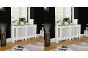 Radiator Covers 2 pcs White MDF 152 cm