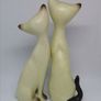 Vintage Norcrest Siamese Cats Ceramic Tall Neck Image 4