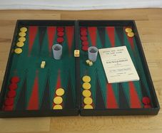 Vintage HPG Jackpot Backgammon Set London 1970s Complete Retro Board Game Case