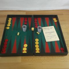 Vintage HPG Jackpot Backgammon Set London 1970s Complete Retro Board Game Case