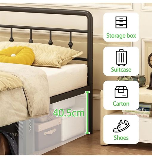 King Size Bed Frame 5ft with Headboard and Footboard