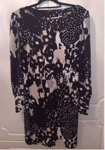 Next Long Sleeved Mixed Print Dress