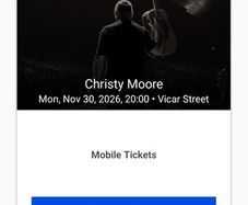 Christy Moore Vicar St. Tickets