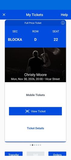 Christy Moore Vicar St. Tickets