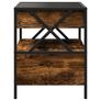 Bedside Table with Infinity LED Smoked Oak Image 6