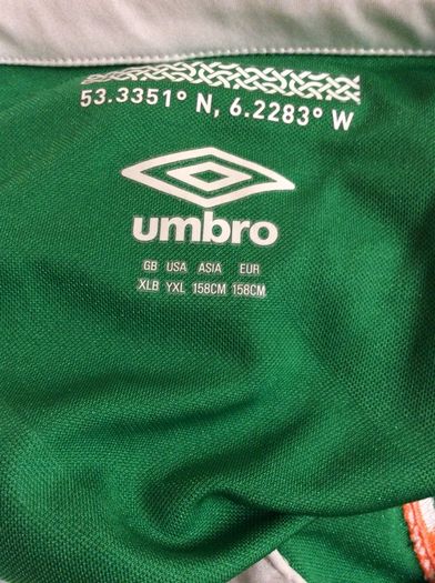 Ireland Football. Official Umbro Youths Xtra Large Boys Home Jersey.Matching Shorts Also Available. Collect In Dublin Or Receive Via Post.