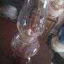 Cranberry glass VTG Oil lamp Image 3