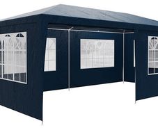 Gazebo 3 x 6 m UV Protection Water-Repellent 6 Side Panels Marquee Party Tent Window Garden Tent Solid