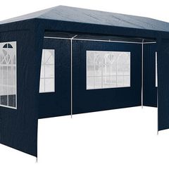 Gazebo 3 x 6 m UV Protection Water-Repellent 6 Side Panels Marquee Party Tent Window Garden Tent Solid