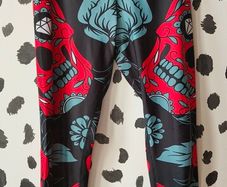 Sugar Skull Leggings size L. 12/14