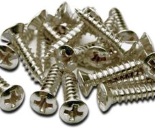 Fender Pickguard Screws #4, 1/2" (Chrome or Nickel)