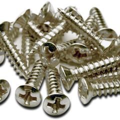 Fender Pickguard Screws #4, 1/2" (Chrome or Nickel)