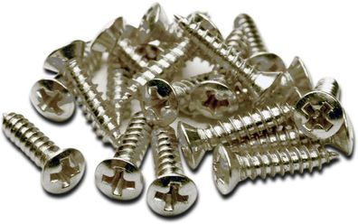 Fender Pickguard Screws #4, 1/2" (Chrome or Nickel)