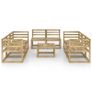 9 Piece Garden Lounge Set Green Impregnated Pinewood Image 4