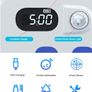 UV Smart Toothbrush Holder Rechargeable Wall Mounted Toothpaste Dispenser with Sterilizer Functio Image 6