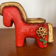 Ceramic Thun Bolzano Italy - Vintage Horse Candle
