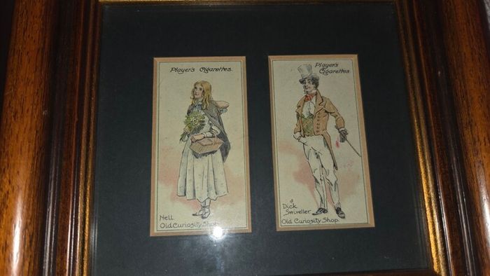Set of 3 Framed Vintage Players John player Cards Dickens Characters by Kyd