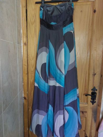 Monsoon silk vintage maxi dress size 10 (free postage)