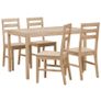 5 Piece Dining Set Solid Acacia Wood Image 2