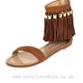 River Island leather fringe zip sandal new in box Image 2