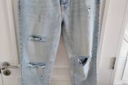 MAN Boohoo unisex distressed denim cotton jeans 34 inch waist and 31 inch leg in very good condition see last two photos for exact measurements FREE STANDARD POSTAGE INCLUDED