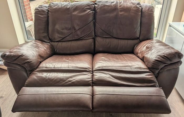 Genuine Italian Leather 3-Piece Reclining Suite