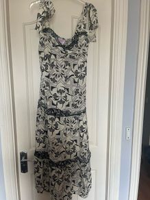 Brand new savida cream and black midi  dress with label