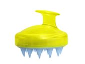 Silicone Scalp Brush Shower Shampoo Massage Comb Hair Washing Massager - YELLOW