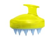 Silicone Scalp Brush Shower Shampoo Massage Comb Hair Washing Massager - YELLOW