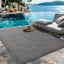 XXL Outdoor Rug Weatherproof 240 x 340 cm Green Sisal Look Rug Washable and Waterproof Rug Kitchen Balcony Patio and Image 3