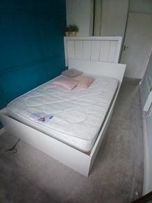 Double bed and mattress
