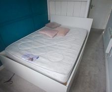 Double bed and mattress