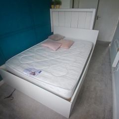 Double bed and mattress