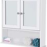 Double Mirror Doors Bathroom Cabinet, Wall Cabinet, Storage Cupboard, Wall-Mounted Storage Unit, Adjustable Height Shelves, 56 x 13 x 58 cm (FREE POSTAGE) Image 4