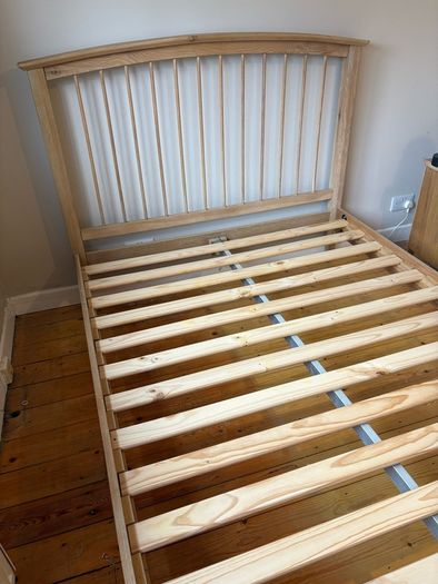 solid oak bed frame