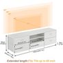 TV Stand Cabinet, TV Unit with 5 Drawers, 140 cm, White TV Console Table with Storage Organizers, Entertainment Center with Open Shelf for Living Room, Bedroom Image 7