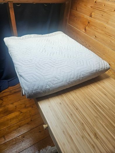 Grey velvet kingsize bedspread / throw