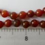 Vintage Natural Red Carnelian Agate Bead Necklace strung on a silk cord length 20" Image 9