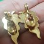 Vintage Monet Golden Tone Earrings Image 3