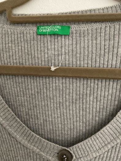 cardigan Bnwot small Benetton cardigan with satin peplum