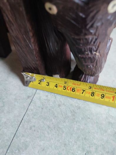 SET OF 2 Large Carved Vintage  Elephant BOOKENDS.