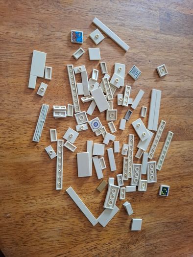 Selection of light tan Lego flat plates