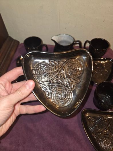 Vintage Cong Ware Co Mayo 9 Piece Tea Set - Book of Kells Design