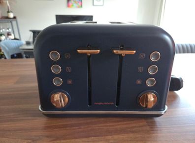 Morphy Richards Blue and Rose Gold 4-Slice Toaster