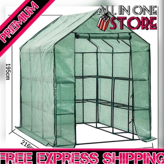Greenhouse Grow House with 8 Shelves,143 x 216 x 195 cm (FREE POSTAGE)
