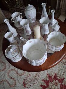 Royal Tara Vintage Pink "Irish Blossom" China Collection of 14 Pieces