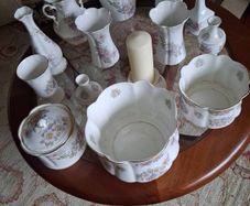 Royal Tara Vintage Pink "Irish Blossom" China Collection of 14 Pieces