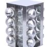 BRAND NEW 16pcs Rotating Jars Spice Rack Stainless Steel Seasoning Stand Holder Image 4